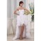 High Low Satin Organza Sleeveless Wedding Dresses 2031503