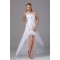Sleeveless Taffeta Sheath/Column Handmade Flowers Reception Wedding Dresses 2031511
