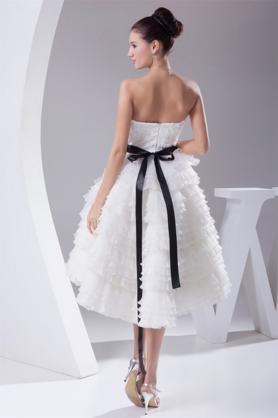 A-Line Sweetheart Ruffled Organza Short Reception Wedding Dresses 2031514 A-Line Sweetheart Ruffled Organza Short Reception Wedding Dresses 2031514