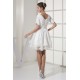 A-Line Short Sleeve V-Neck Taffeta Lace Short Reception Wedding Dresses 2031517 A-Line Short Sleeve V-Neck Taffeta Lace Short Reception Wedding Dresses 2031517