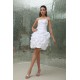 Wonderful Satin Taffeta Princess Spaghetti Straps Beaded Short Wedding Dresses 2031519
