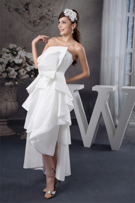 A-Line Strapless Ankle-Length Sleeveless Reception Wedding Dresses 2031521 A-Line Strapless Ankle-Length Sleeveless Reception Wedding Dresses 2031521