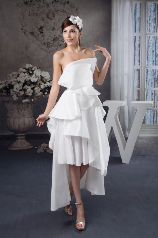 A-Line Strapless Ankle-Length Sleeveless Reception Wedding Dresses 2031521 A-Line Strapless Ankle-Length Sleeveless Reception Wedding Dresses 2031521