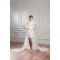 Great Sleeveless Satin Organza One-Shoulder A-Line High Low Wedding Dresses 2031525