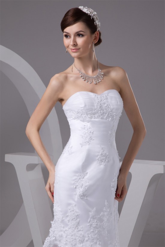 Satin Lace Fine Netting Sleeveless Sheath/Column Short Wedding Dresses 2031528 Satin Lace Fine Netting Sleeveless Sheath/Column Short Wedding Dresses 2031528