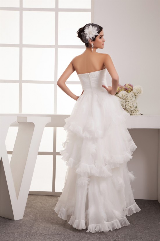 Satin Organza Taffeta A-Line Sweetheart High Low Wedding Dresses 2031529 Satin Organza Taffeta A-Line Sweetheart High Low Wedding Dresses 2031529