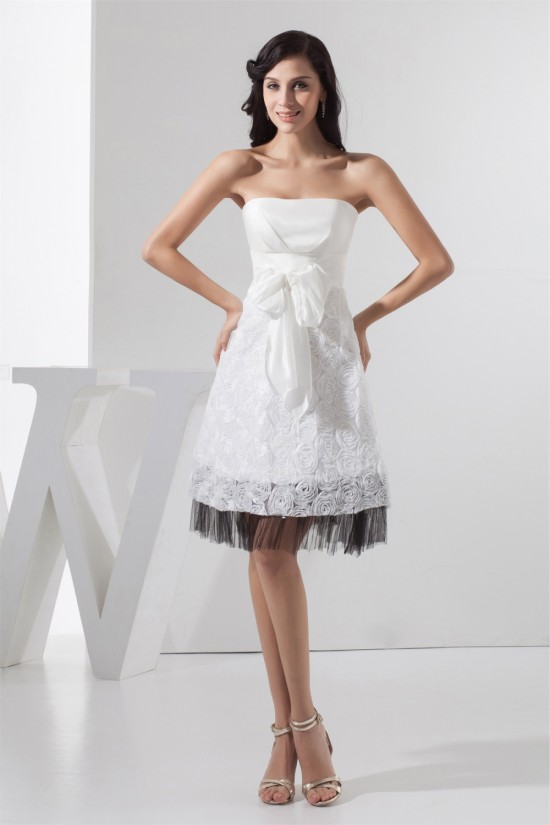 Strapless Sleeveless Knee-Length A-Line Reception Wedding Dresses 2031532 Strapless Sleeveless Knee-Length A-Line Reception Wedding Dresses 2031532