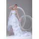 A-Line Satin Organza Sweetheart Embellished High Low Wedding Dresses 2031535