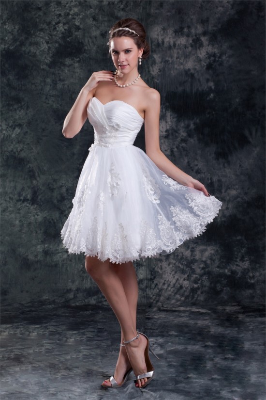 Beautiful Satin Organza Sweetheart Princess Short Lace Wedding Dresses 2031538 Beautiful Satin Organza Sweetheart Princess Short Lace Wedding Dresses 2031538