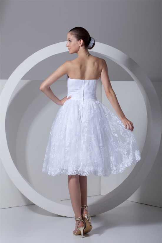 A-Line Strapless Satin Lace Wedding Dresses 2031540 A-Line Strapless Satin Lace Wedding Dresses 2031540