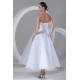 A-Line Strapless Satin Organza Wedding Dresses 2031542