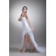 Sleeveless Strapless A-Line Satin Lace Organza Embellished Wedding Dresses 2031546