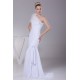 Great Sheath/Column Chiffon One-Shoulder Wedding Dresses 2030164
