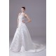 A-Line High-Neck Satin Lace Wedding Dresses 2030175 A-Line High-Neck Satin Lace Wedding Dresses 2030175