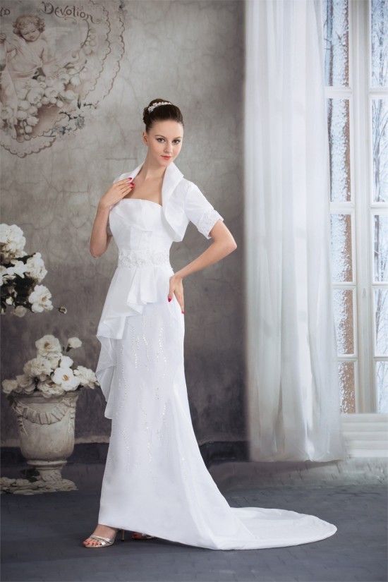 Trumpet/Mermaid Taffeta Lace Strapless Beaded Wedding Dresses 2030185 Trumpet/Mermaid Taffeta Lace Strapless Beaded Wedding Dresses 2030185