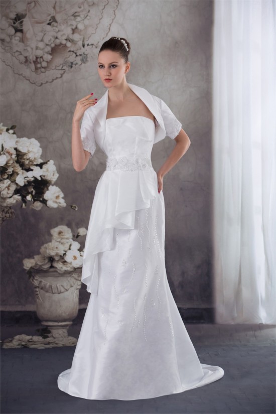Trumpet/Mermaid Taffeta Lace Strapless Beaded Wedding Dresses 2030185 Trumpet/Mermaid Taffeta Lace Strapless Beaded Wedding Dresses 2030185
