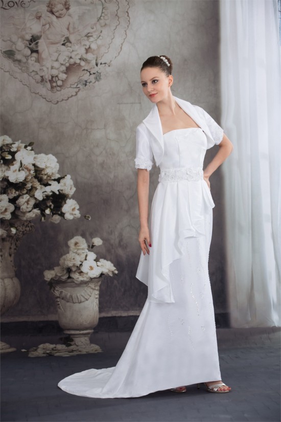 Trumpet/Mermaid Taffeta Lace Strapless Beaded Wedding Dresses 2030185 Trumpet/Mermaid Taffeta Lace Strapless Beaded Wedding Dresses 2030185
