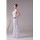 Lace Silk like Satin Sheath/Column Sleeveless Wedding Dresses 2030186 Lace Silk like Satin Sheath/Column Sleeveless Wedding Dresses 2030186