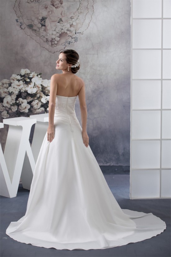 A-Line Sleeveless Sweetheart Lace Taffeta Wedding Dresses 2030188 A-Line Sleeveless Sweetheart Lace Taffeta Wedding Dresses 2030188
