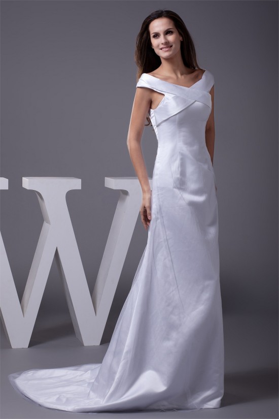 Latest Design A-Line Satin Fine Netting Wedding Dresses 2030191 Latest Design A-Line Satin Fine Netting Wedding Dresses 2030191