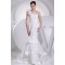 Mermaid/Trumpet Satin Organza One-Shoulder Lace Wedding Dresses 2030205