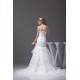 Mermaid/Trumpet Sleeveless Strapless Satin Organza Wedding Dresses 2030211 Mermaid/Trumpet Sleeveless Strapless Satin Organza Wedding Dresses 2030211