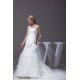 Mermaid/Trumpet Sleeveless Strapless Satin Organza Wedding Dresses 2030211 Mermaid/Trumpet Sleeveless Strapless Satin Organza Wedding Dresses 2030211