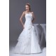 Mermaid/Trumpet Sleeveless Strapless Satin Organza Wedding Dresses 2030211 Mermaid/Trumpet Sleeveless Strapless Satin Organza Wedding Dresses 2030211