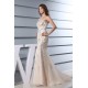 Mermaid/Trumpet Strapless Sleeveless Beaded Sequins Satin Organza Wedding Dresses 2030215