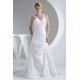 A-Line V-Neck Beaded Taffeta Sleeveless New Arrival Wedding Dresses 2030220