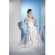 A-Line One-Shoulder Satin Lace Sleeveless Reception Wedding Dresses 2030240