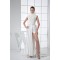 Organza Elastic Woven Satin Sleeveless High-Neck Wedding Dresses 2030248