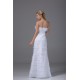 Sheath/Column Organza Silk like Satin Strapless Wedding Dresses 2030249