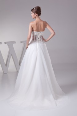 A-Line Sweetheart Beaded Lace Wedding Dresses 2030265