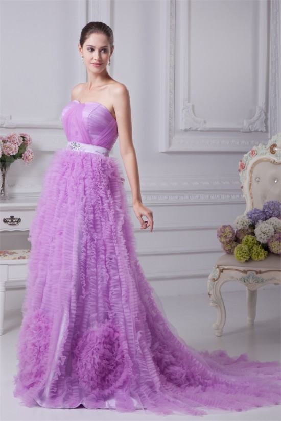 A-Line Satin Fine Netting Sleeveless Beading New Arrival Wedding Dresses 2030270