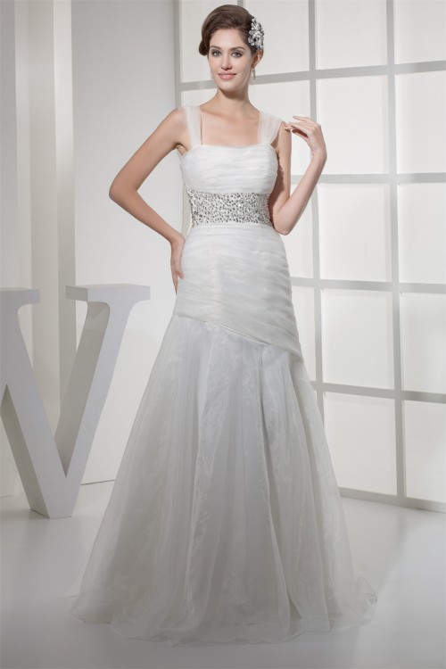 Elegant Sheath V-Neck Beaded-Mesh-Sleeve Wrap-Waist Slit-Detail Floor-Length Prom Dress main image 1