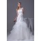 Trumpet/Mermaid Satin Lace Fine Netting Wedding Dresses 2030274