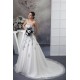 A-Line Satin Lace Fine Netting Strapless New Arrival Wedding Dresses 2030277