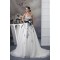 A-Line Satin Lace Fine Netting Strapless New Arrival Wedding Dresses 2030277
