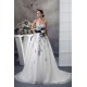 A-Line Satin Lace Fine Netting Strapless New Arrival Wedding Dresses 2030277