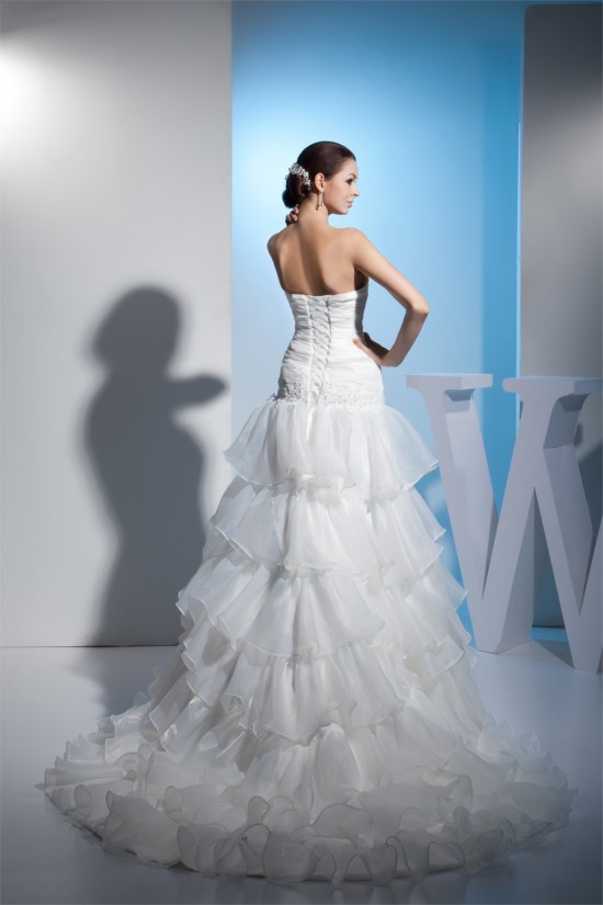 A-Line Sweetheart Beaded Satin Lace Organza Wedding Dresses 2030283 A-Line Sweetheart Beaded Satin Lace Organza Wedding Dresses 2030283