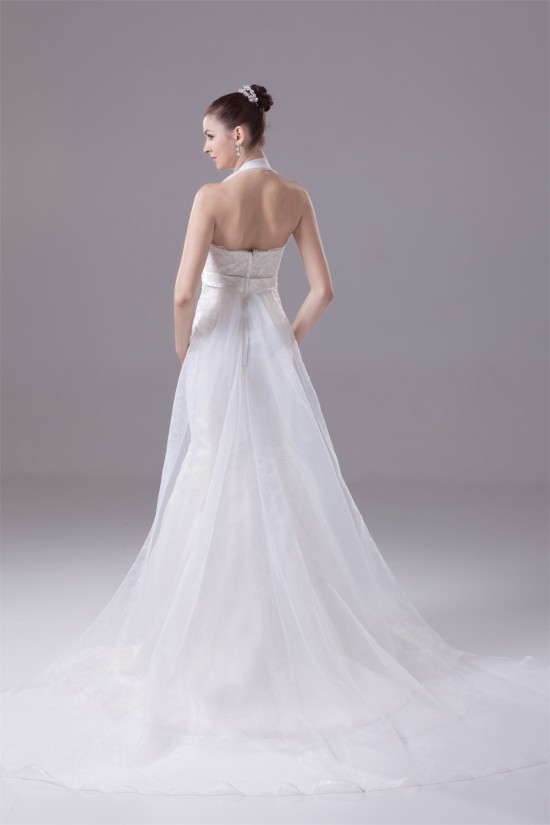 Mermaid/Trumpet Halter Lace Most Beautiful Wedding Dresses 2030290