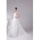 Satin Organza Sleeveless A-Line Sweetheart New Arrival Lace Wedding Dresses 2030294