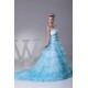 A-Line Strapless Beaded Lace Wedding Dresses with Color 2030295