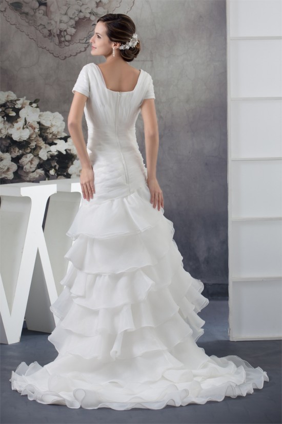 Satin Organza Square Princess Sleeveless Most Beautiful Wedding Dresses 2030297 Satin Organza Square Princess Sleeveless Most Beautiful Wedding Dresses 2030297
