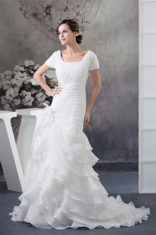 Satin Organza Square Princess Sleeveless Most Beautiful Wedding Dresses 2030297 Satin Organza Square Princess Sleeveless Most Beautiful Wedding Dresses 2030297