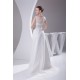 Satin Ruffled Netting Sheath/Column Sleeveless Most Beautiful Wedding Dresses 2030302