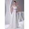 Satin Ruffled Netting Sheath/Column Sleeveless Most Beautiful Wedding Dresses 2030302