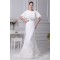 Mermaid/Trumpet Satin Sleeveless Scoop Lace Wedding Dresses 2030304