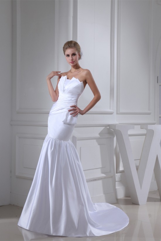 Mermaid/Trumpet Satin Sleeveless Strapless Wedding Dresses 2030305 Mermaid/Trumpet Satin Sleeveless Strapless Wedding Dresses 2030305